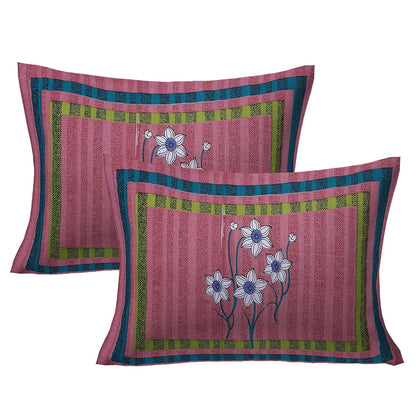 Rajasthani Jaipuri Floral 100% Cotton Bedsheet with 2 Pillow Covers