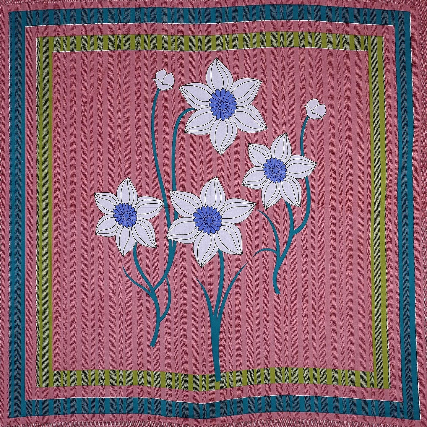 Rajasthani Jaipuri Floral 100% Cotton Bedsheet with 2 Pillow Covers