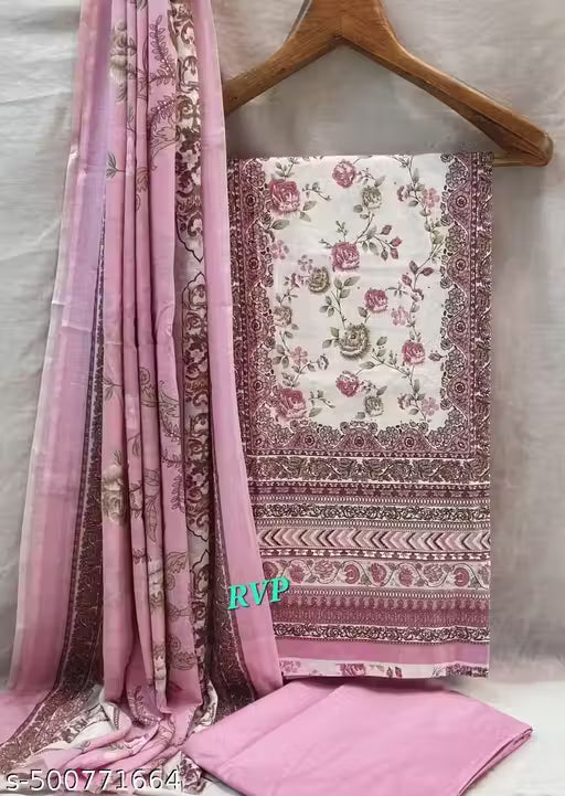Jaipuri Floral Charm Cotton Dress Material